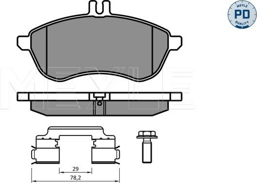 Meyle 025 243 0620-2/PD - Brake Pad Set, disc brake onlydrive.pro