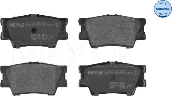 Meyle 025 243 3815 - Brake Pad Set, disc brake onlydrive.pro