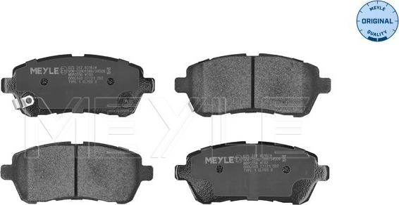 Meyle 025 242 8316/W - Brake Pad Set, disc brake onlydrive.pro