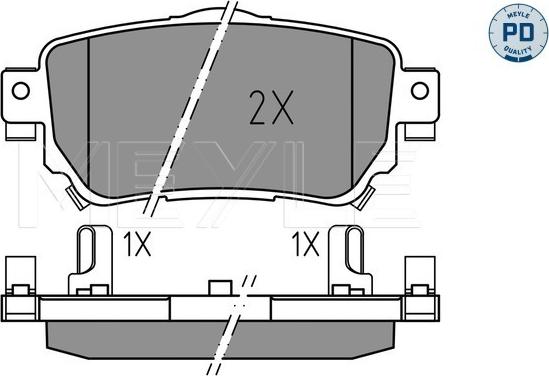 Meyle 025 259 6515/PD - Тормозные колодки, дисковые, комплект onlydrive.pro