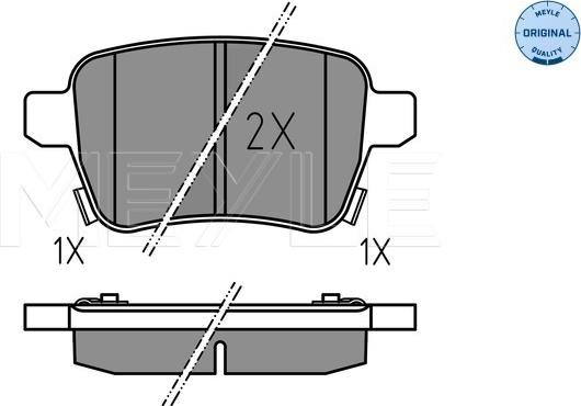 Meyle 025 259 7317 - Тормозные колодки, дисковые, комплект onlydrive.pro