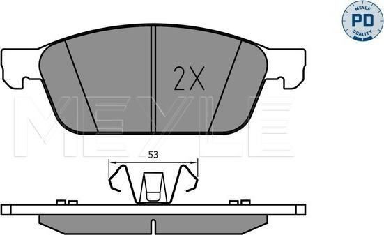 Meyle 025 255 5518/PD - Тормозные колодки, дисковые, комплект onlydrive.pro