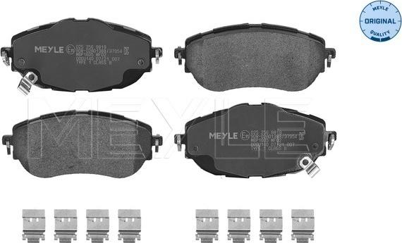 Meyle 025 256 9819 - Brake Pad Set, disc brake onlydrive.pro