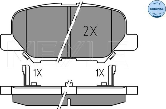 Meyle 025 256 8814 - Bremžu uzliku kompl., Disku bremzes onlydrive.pro