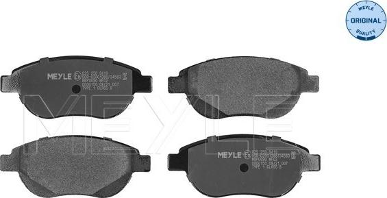 Meyle 025 250 9419 - Brake Pad Set, disc brake onlydrive.pro