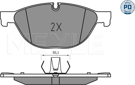 Meyle 025 250 4519/PD - Тормозные колодки, дисковые, комплект onlydrive.pro