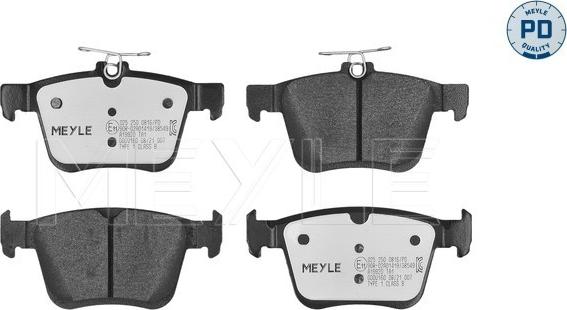 Meyle 025 250 0816/PD - Brake Pad Set, disc brake onlydrive.pro