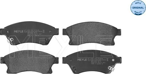 Meyle 025 250 3118/W - Brake Pad Set, disc brake onlydrive.pro