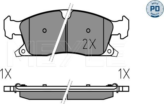 Meyle 025 251 9021/PD - Brake Pad Set, disc brake onlydrive.pro