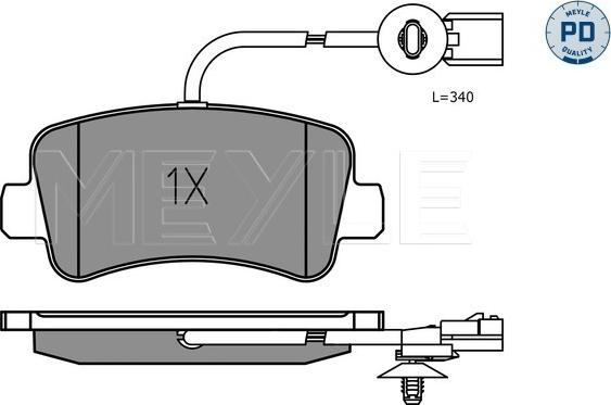 Meyle 025 251 1218/PD - Brake Pad Set, disc brake onlydrive.pro