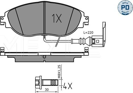 Meyle 025 251 1720/PD - Brake Pad Set, disc brake onlydrive.pro