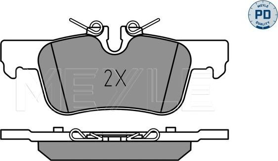 Meyle 025 253 3116/PD - Тормозные колодки, дисковые, комплект onlydrive.pro