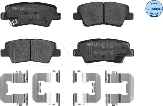 Meyle 025 253 3715/W - Brake Pad Set, disc brake onlydrive.pro