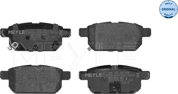 Meyle 025 252 5814/W - Brake Pad Set, disc brake onlydrive.pro