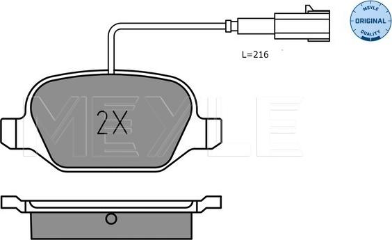 Meyle 025 252 3717 - Brake Pad Set, disc brake onlydrive.pro