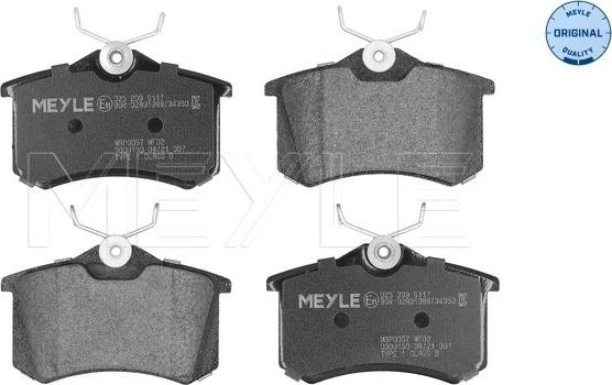 Meyle 025 209 6117 - Brake Pad Set, disc brake onlydrive.pro