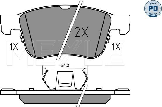 Meyle 025 205 5617/PD - Piduriklotsi komplekt,ketaspidur onlydrive.pro