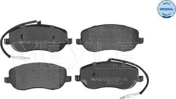 Meyle 025 202 6119/W - Piduriklotsi komplekt,ketaspidur onlydrive.pro