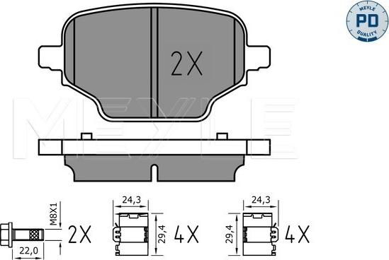 Meyle 025 207 6417/PD - Brake Pad Set, disc brake onlydrive.pro