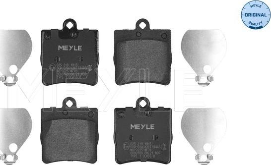 Meyle 025 219 1915 - Brake Pad Set, disc brake onlydrive.pro