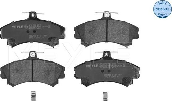 Meyle 025 219 2015 - Brake Pad Set, disc brake onlydrive.pro