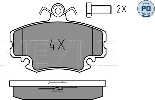 Meyle 025 214 6318/PD - Brake Pad Set, disc brake onlydrive.pro