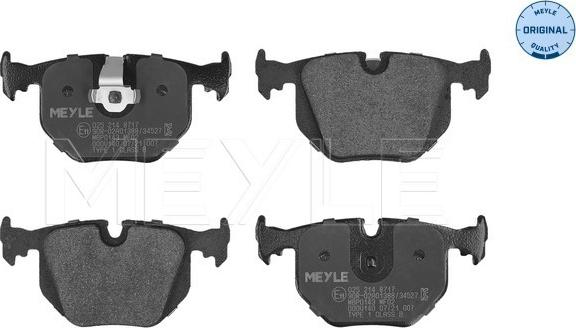 Meyle 025 214 8717 - Brake Pad Set, disc brake onlydrive.pro