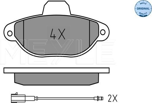 Meyle 025 214 3616 - Brake Pad Set, disc brake onlydrive.pro