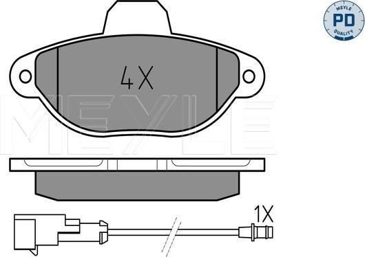 Meyle 025 214 3617/PD - Piduriklotsi komplekt,ketaspidur onlydrive.pro