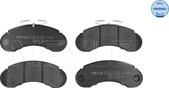 Meyle 025 215 7314 - Brake Pad Set, disc brake onlydrive.pro