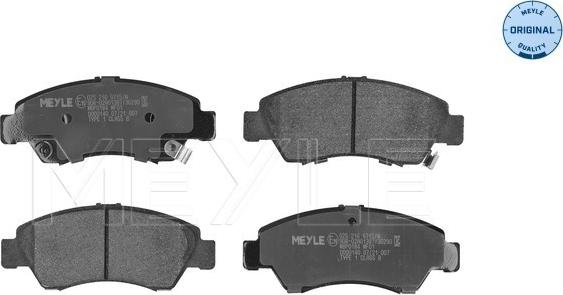 Meyle 025 216 9715/W - Brake Pad Set, disc brake onlydrive.pro