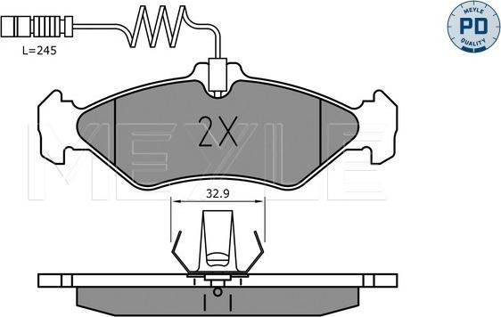 Meyle 025 216 2117/PD - Brake Pad Set, disc brake onlydrive.pro