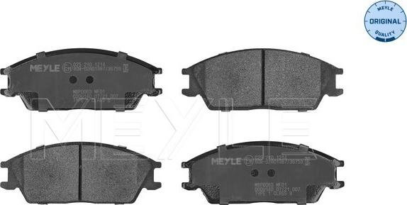 Meyle 025 210 1214 - Brake Pad Set, disc brake onlydrive.pro