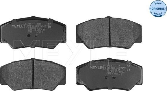 Meyle 025 211 4117 - Brake Pad Set, disc brake onlydrive.pro