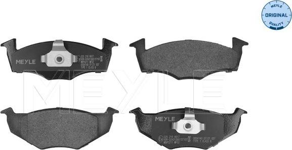 Meyle 025 218 6617 - Brake Pad Set, disc brake onlydrive.pro