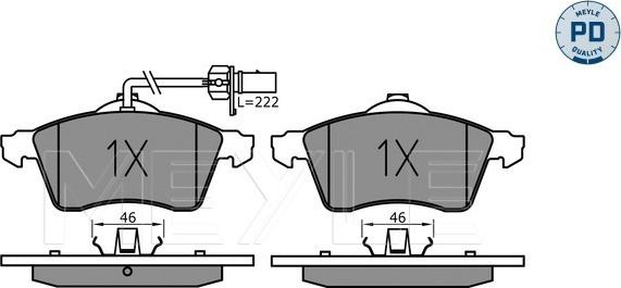 Meyle 025 218 8519/PD - Brake Pad Set, disc brake onlydrive.pro