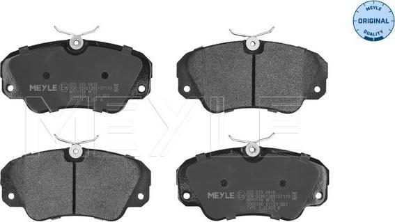 Meyle 025 213 6819 - Brake Pad Set, disc brake onlydrive.pro