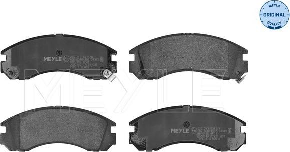 Meyle 025 213 6315/W - Brake Pad Set, disc brake onlydrive.pro