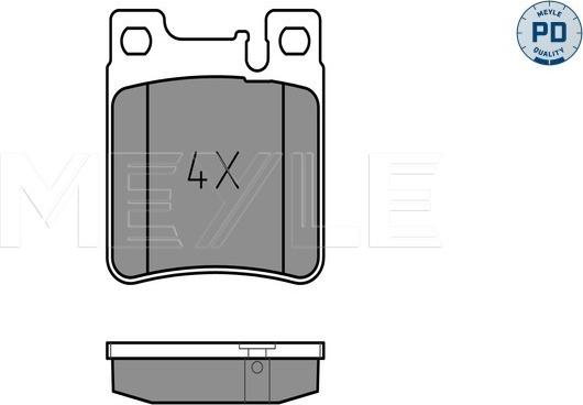 Meyle 025 213 0515/PD - Тормозные колодки, дисковые, комплект onlydrive.pro