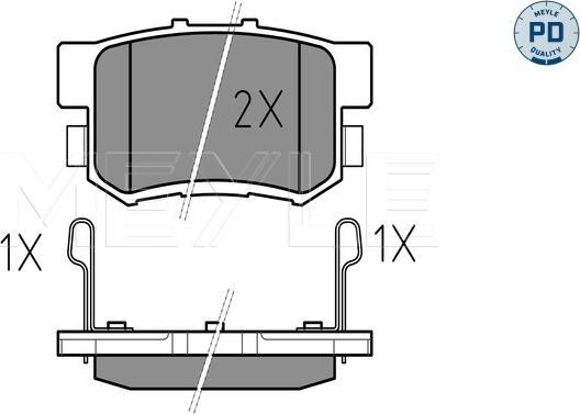 Meyle 025 217 1914/PD - Brake Pad Set, disc brake onlydrive.pro