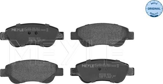 Meyle 025 239 5917 - Brake Pad Set, disc brake onlydrive.pro