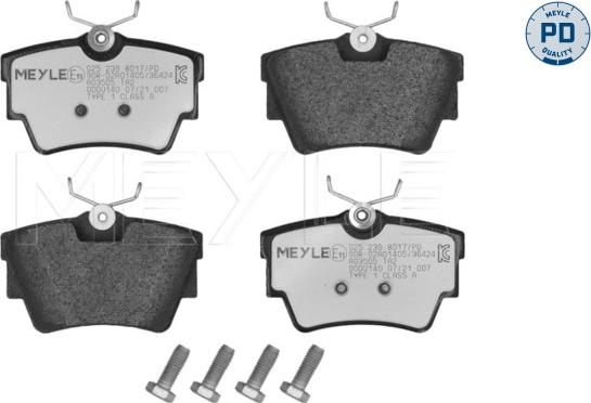 Meyle 025 239 8017/PD - Brake Pad Set, disc brake onlydrive.pro