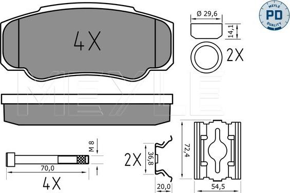 Meyle 025 239 2120/PD - Brake Pad Set, disc brake onlydrive.pro