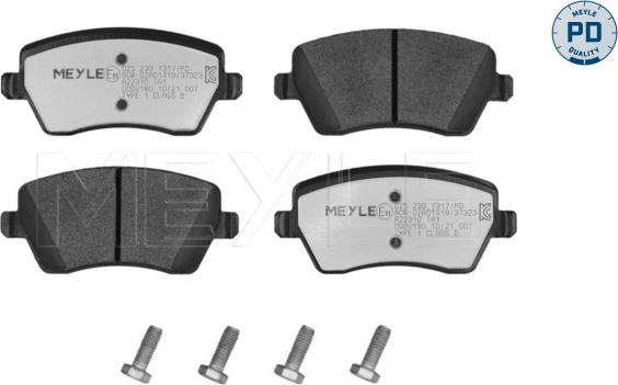 Meyle 025 239 7317/PD - Piduriklotsi komplekt,ketaspidur onlydrive.pro