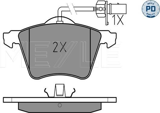 Meyle 025 234 1819/PD - Тормозные колодки, дисковые, комплект onlydrive.pro