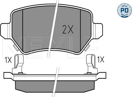 Meyle 025 234 1715/PD - Тормозные колодки, дисковые, комплект onlydrive.pro