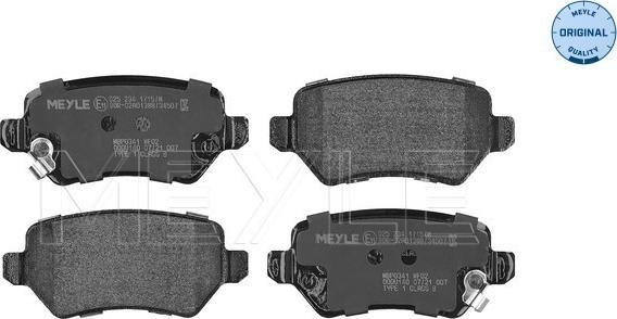 Meyle 025 234 1715/W - Brake Pad Set, disc brake onlydrive.pro