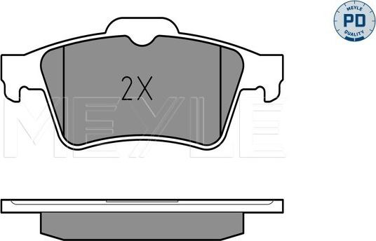 Meyle 025 234 8216/PD - Brake Pad Set, disc brake onlydrive.pro