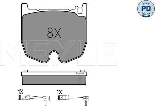 Meyle 025 235 4117/PD - Тормозные колодки, дисковые, комплект onlydrive.pro