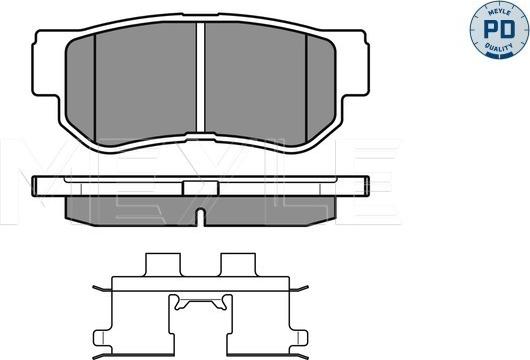 Meyle 025 235 4314/PD - Тормозные колодки, дисковые, комплект onlydrive.pro